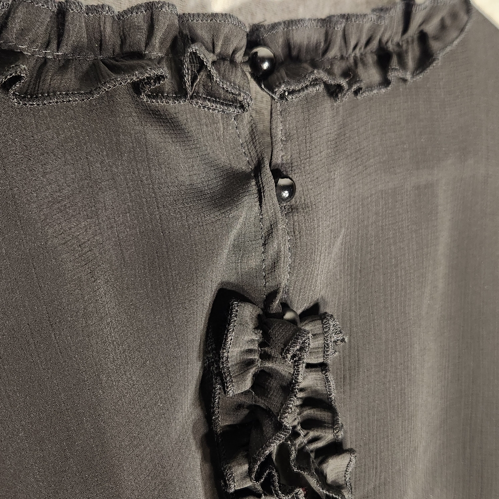 Black Ruffled Mini Dress - Picture 6 of 6